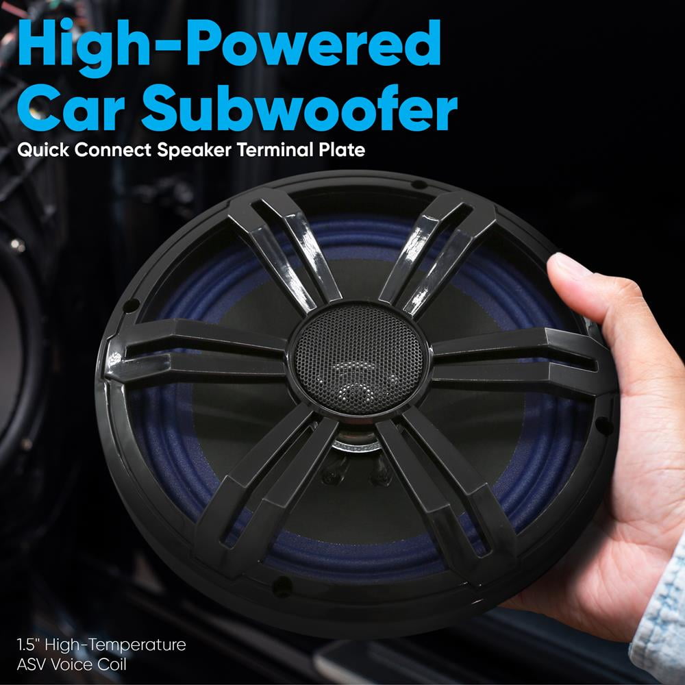 PyleUsa 8'' Single Voice Coil Car Subwoofer - 250 Watts at 4-Ohm Car Audio Powered Subwoofer