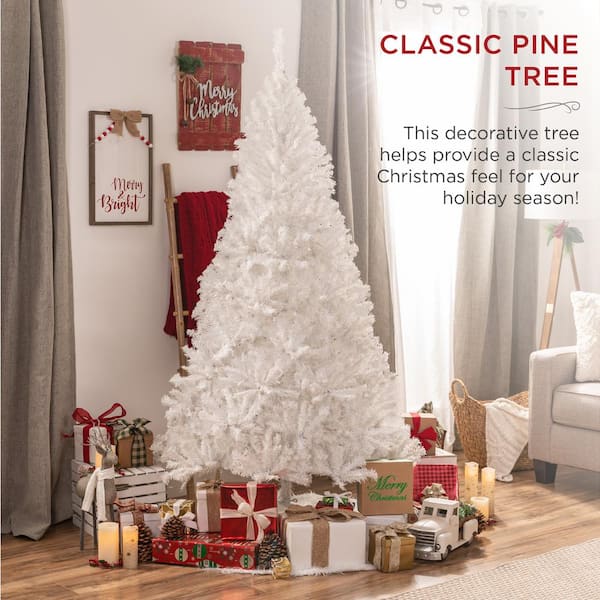 6 ft. White Unlit Pine Artificial Christmas Tree