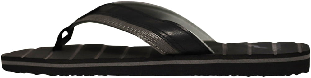 NORTY Mens Flip Flops Adult Male Beach Thong Sandals Black Grey