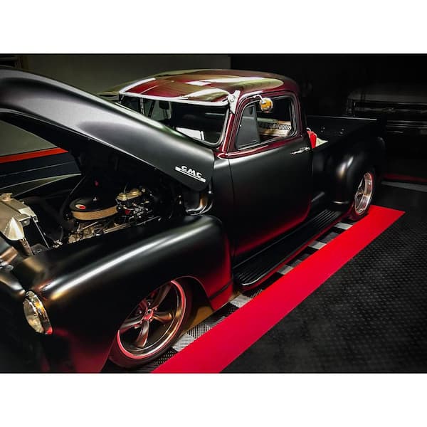 12 in. x 12 in. Diamond Black Modular Tile Garage Flooring (24-Pack)