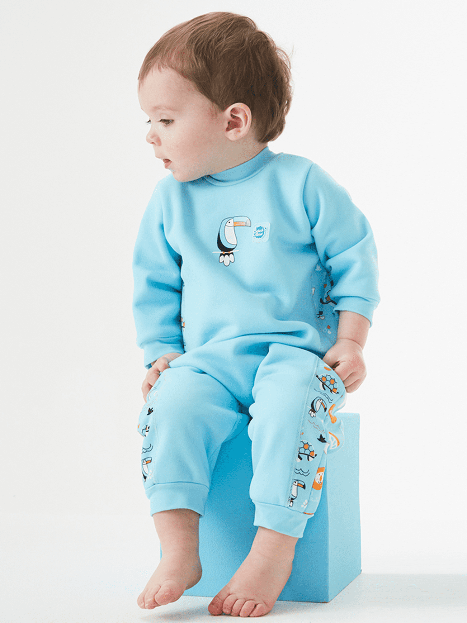 Splash About Boy's Warm in One Baby Wetsuit, Noah's Ark 12-24 Months