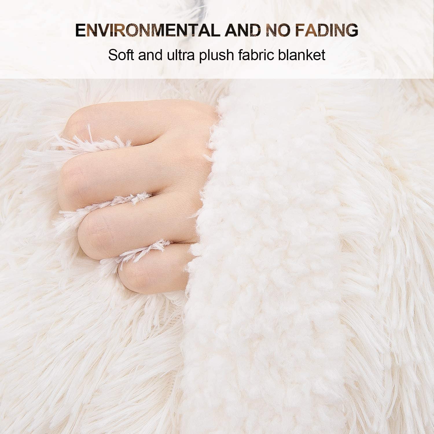 Softlife Extra Soft Faux Fur Throw Blanket with Sherpa Warm Underside, 60