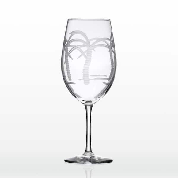 Palm Tree 18 oz. Clear All Purpose Wine (Set of 4)