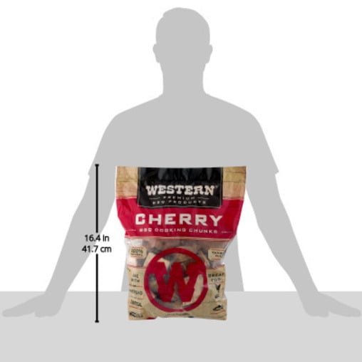 Western Premium BBQ Cherry BBQ Wood Chunks, 549 Cu in