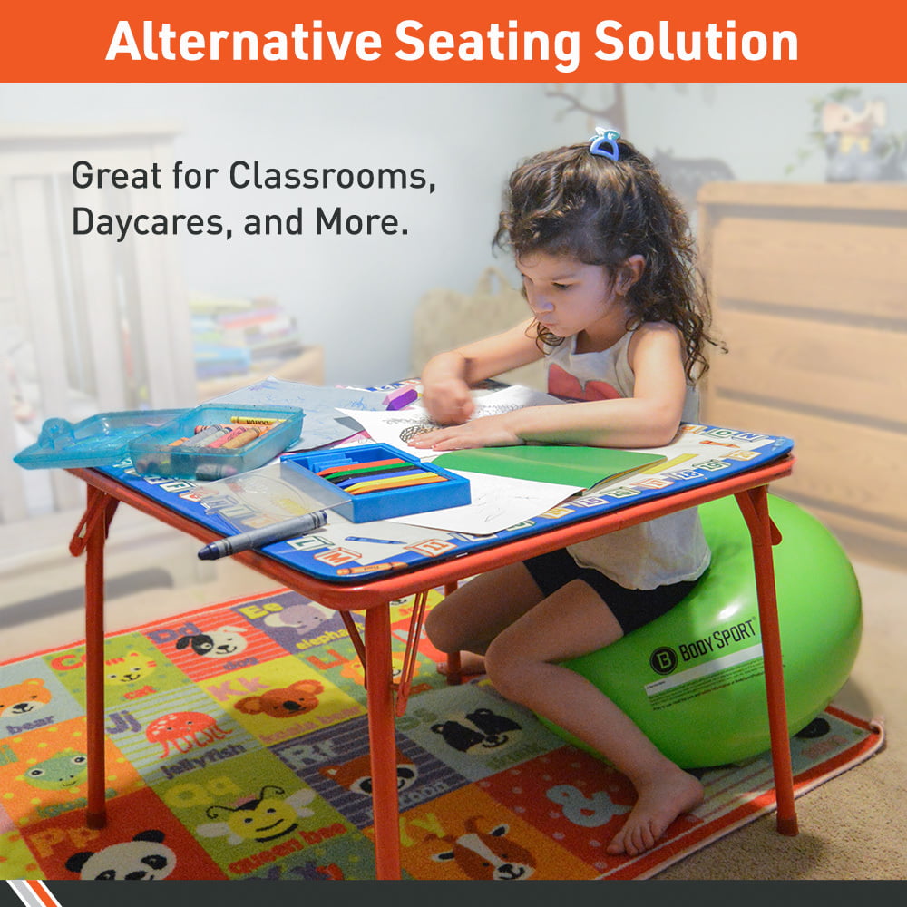 Body Sport Donut Ball, Teal, 33.5 in. x 17.7 in. – Durable, Inflatable Exercise Ball for Balance & Stability Training, Yoga, & Pilates Workouts – Use in Home, Office, Gym, or Classroom