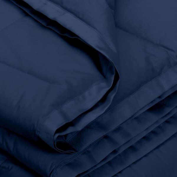 LaCrosse LoftAIRE Rec Down Alternative Navy Blue Cotton Full/Queen Blanket