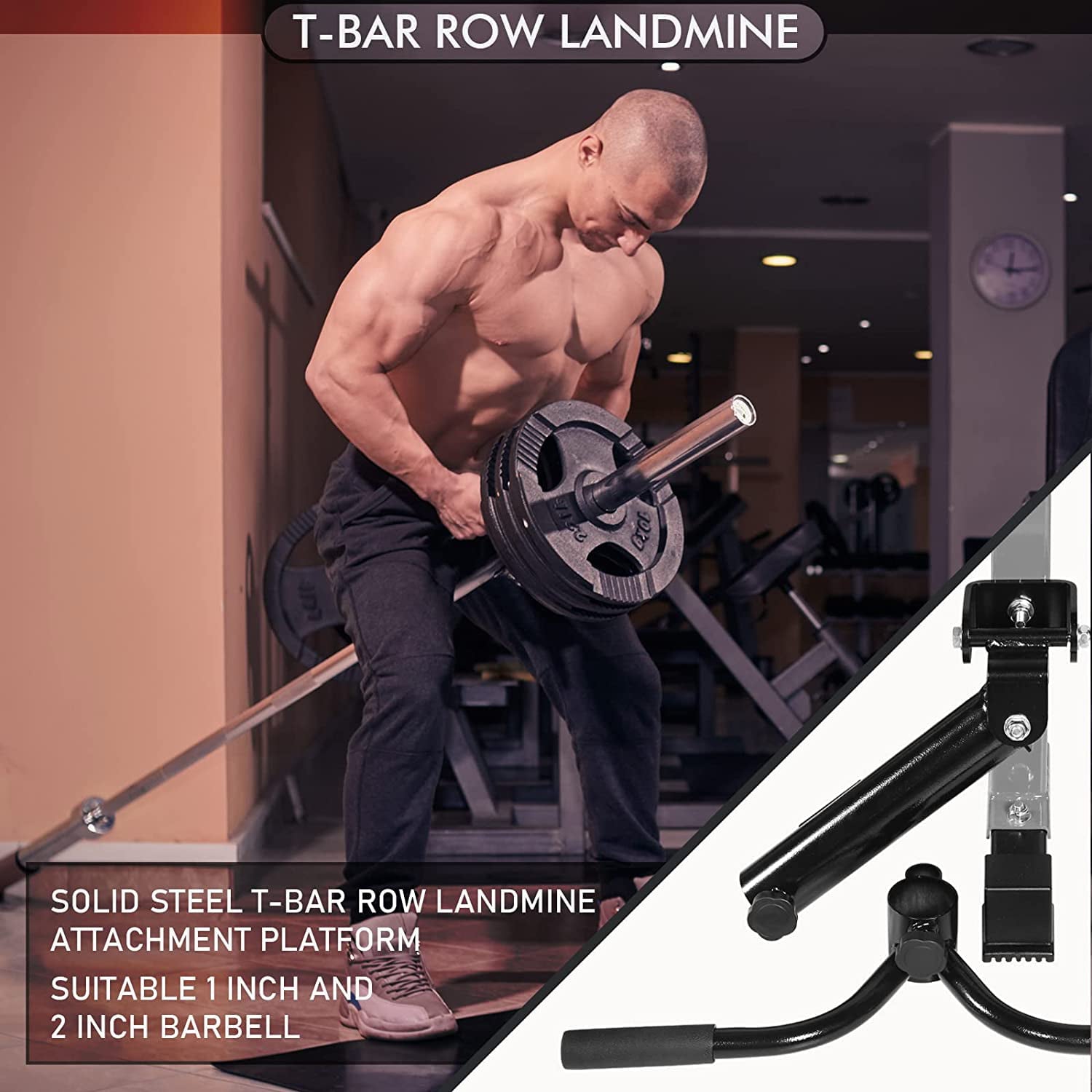 RitFit 1000LB Capacity Power Cage Rack with Pulley, Lat Pull Down System with J-Cups, Dip Bars and Other Attachments