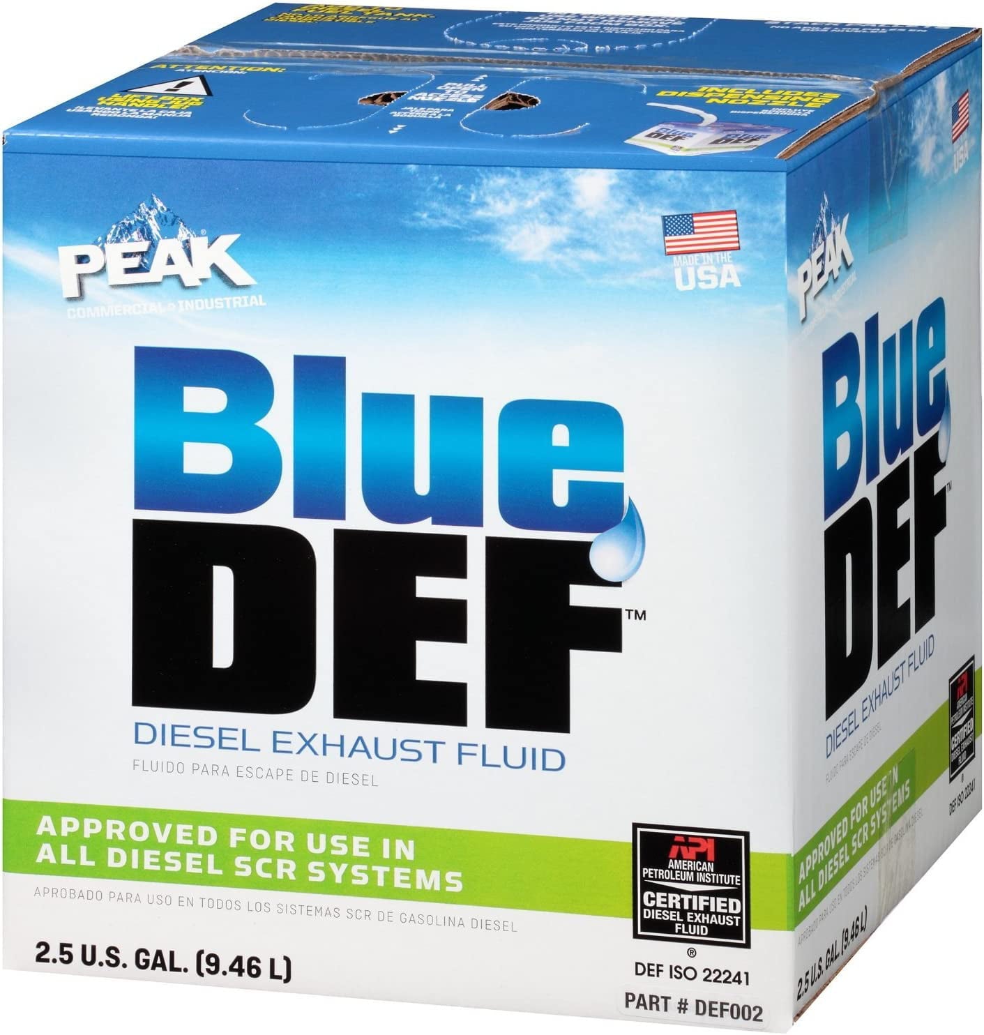BlueDEF DEF002 Diesel Exhaust Fluid - 2.5 Gallon Jug, (40 Pack)