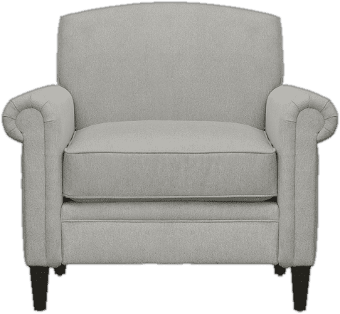 KOWO Upholstered Rolled Arm Accent Armchair gray