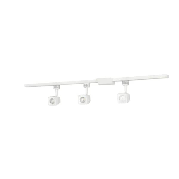 LTIKSQ LED 4 ft. 3-Light Matte White Integrated LED Linear Track Lighting Kit