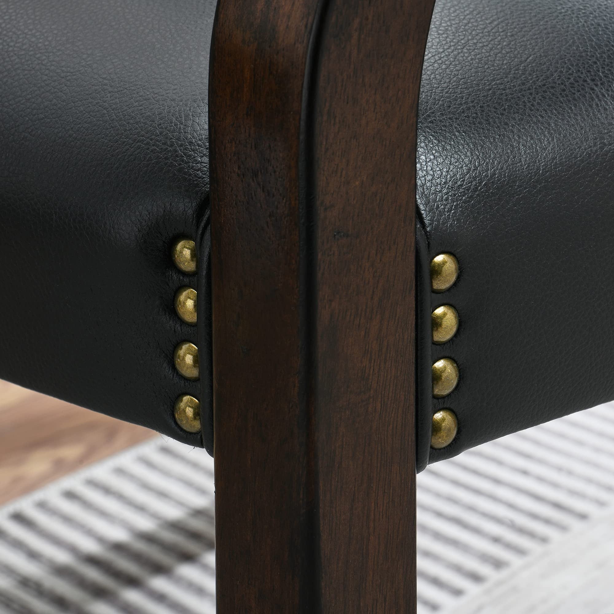 Dining Chair with Casters, Captain's Chairs with Rollers Dinette Sets Poker Chairs with Wheels Kitchen Table Rolling Chairs High Back Chair On Caster(Black 318BK)