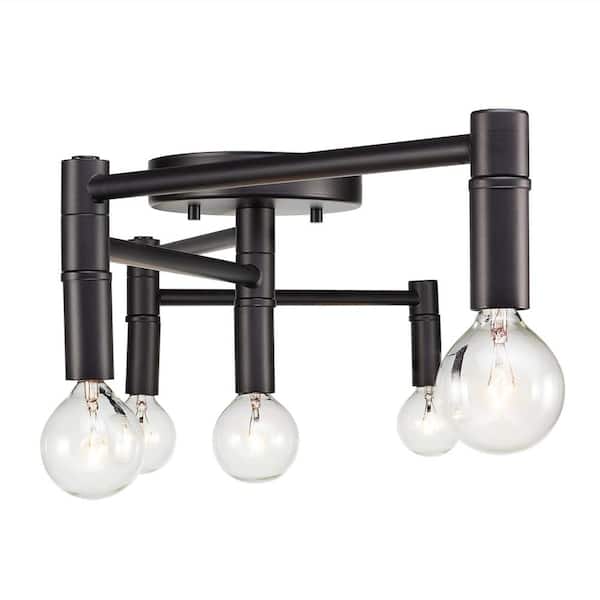 Tempo 3.4 ft. 5-Light Matte Black Flexible Track Lighting Kit