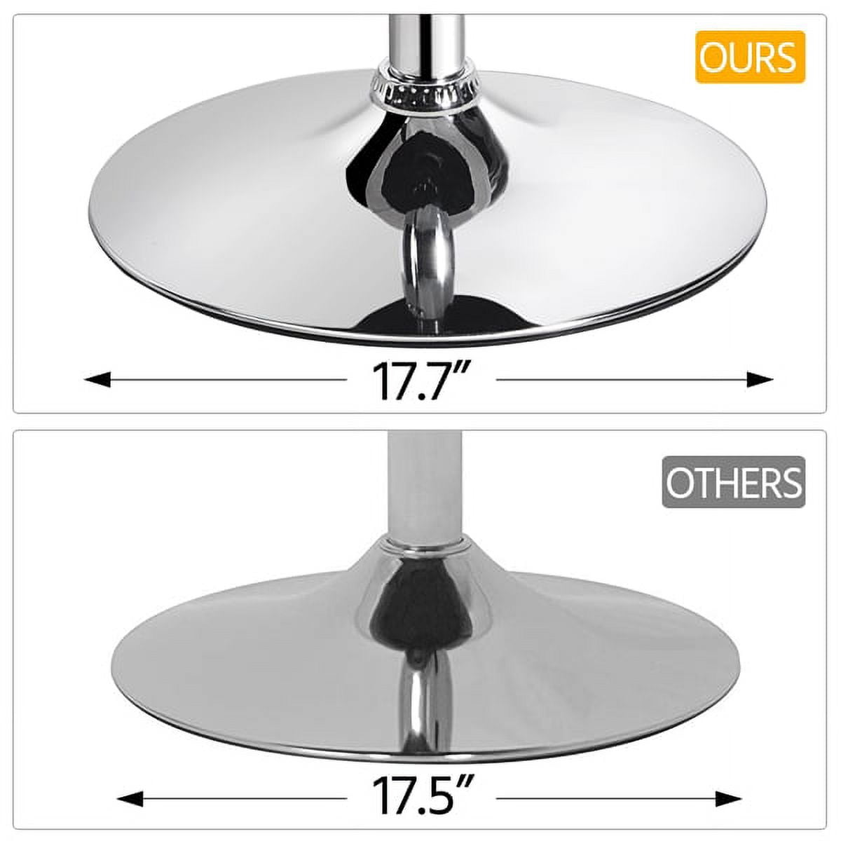 Alden Design Modern Tufted Adjustable Barrel Swivel Accent Chair, Black Faux Leather