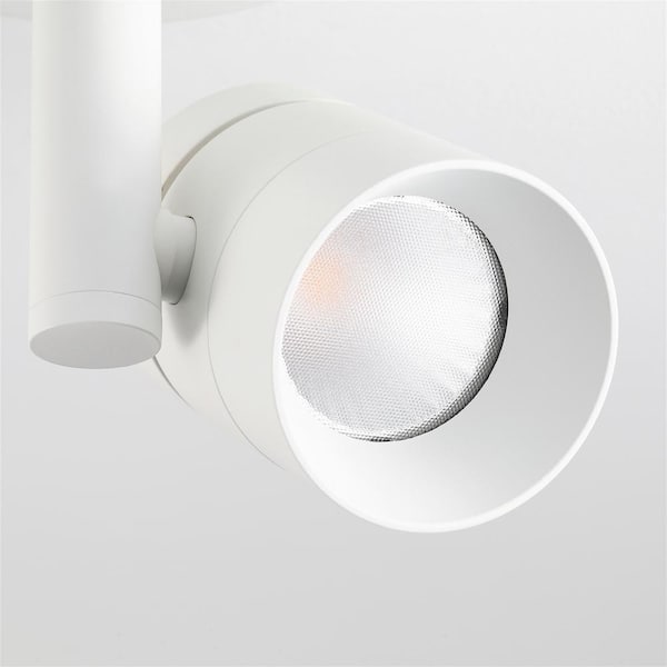 Modern LED Surface Mount Monopoint Sconce Lighting, Adjustable Flush Mount Spot Light Head, White