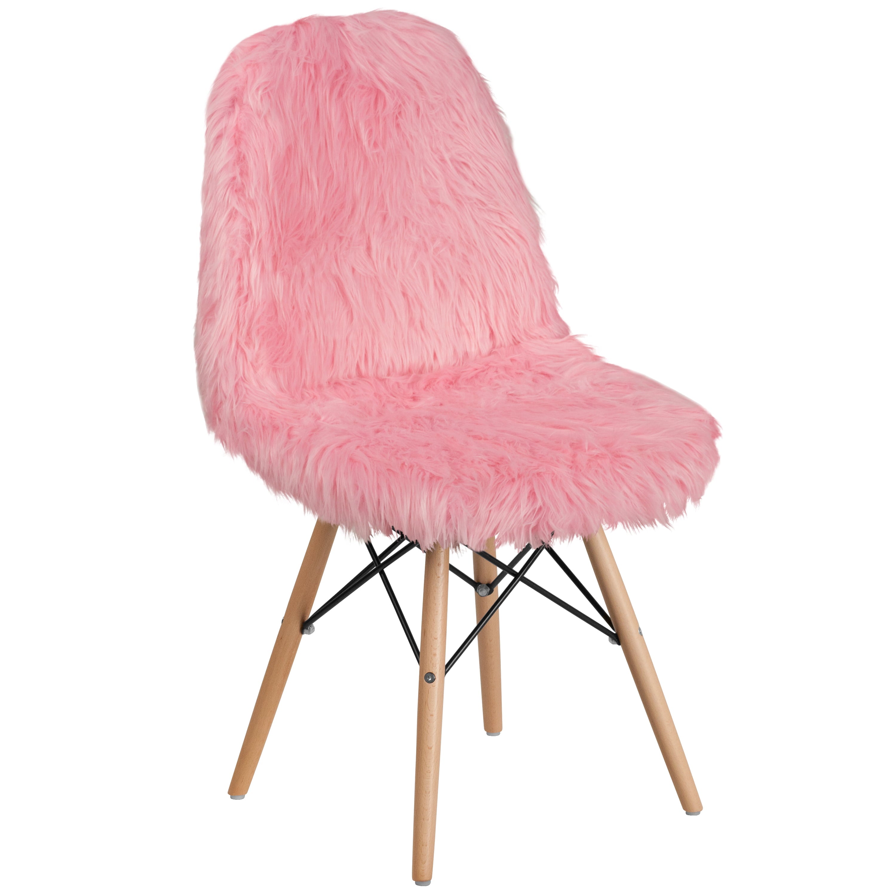 Flash Furniture Shaggy Dog Light Pink Accent Chair
