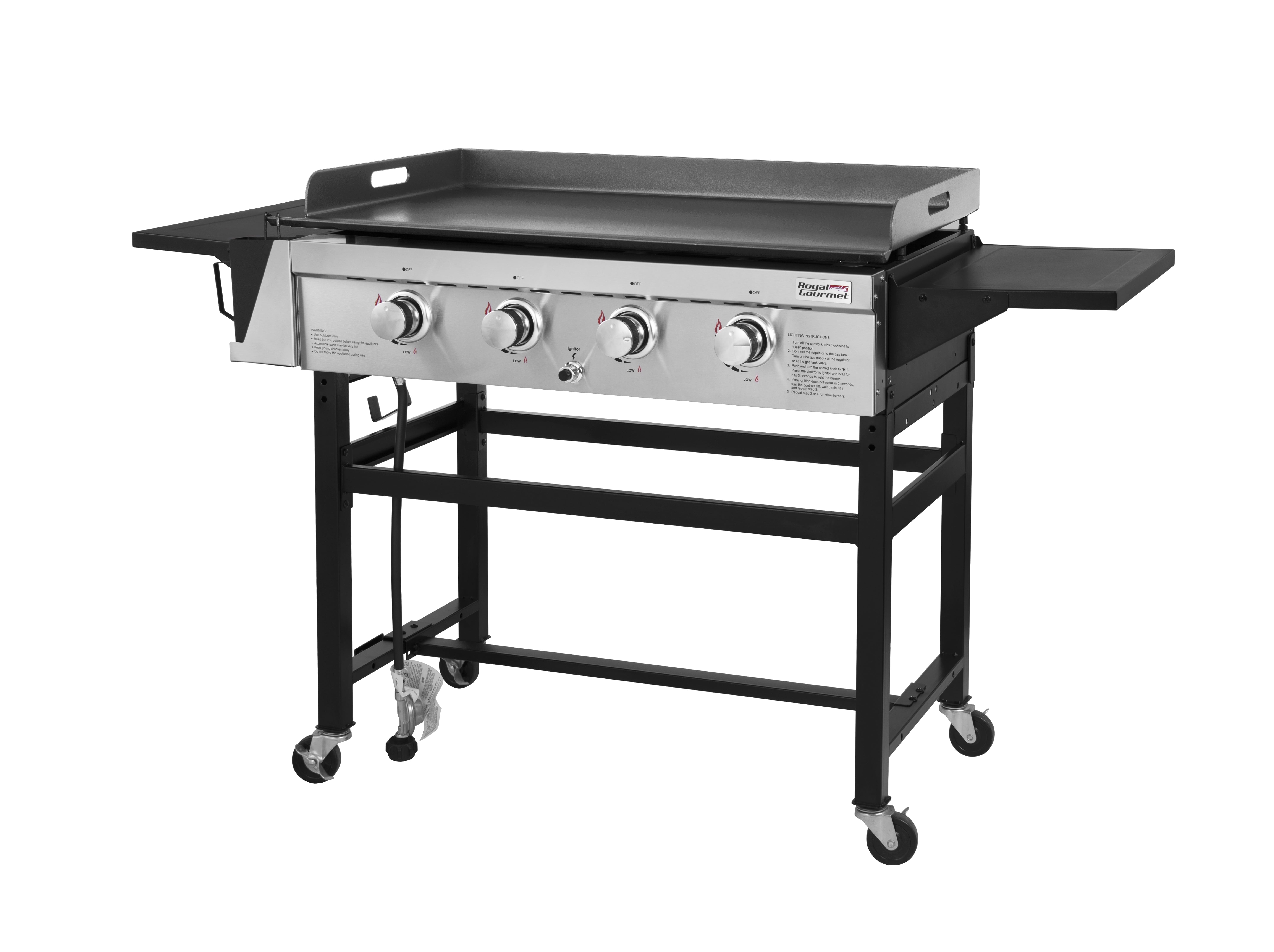 Gourmet GB4001C 4-Burner 52000-BTU Propane Gas Grill Griddle, 36