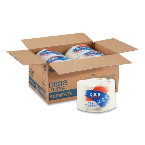 Pathways 8.5 in. Green/Burgundy Soak Proof Shield Heavyweight Disposable Paper Plates, WiseSize (500-Carton)