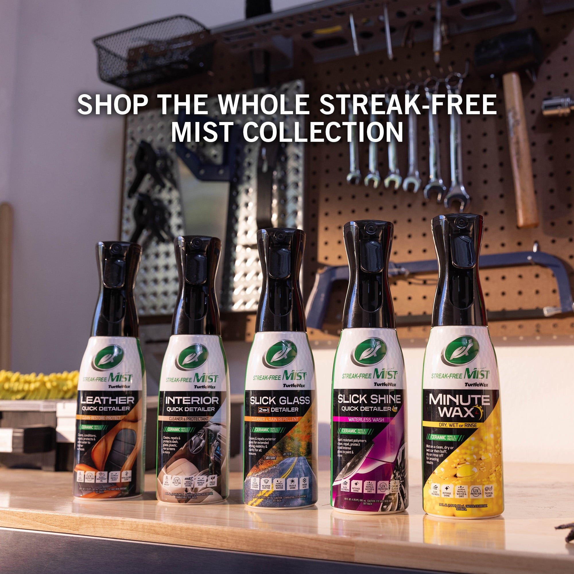 Turtle Wax 53844 Slick Glass 2 in 1 Detailer Streak Free Mist, 20 oz