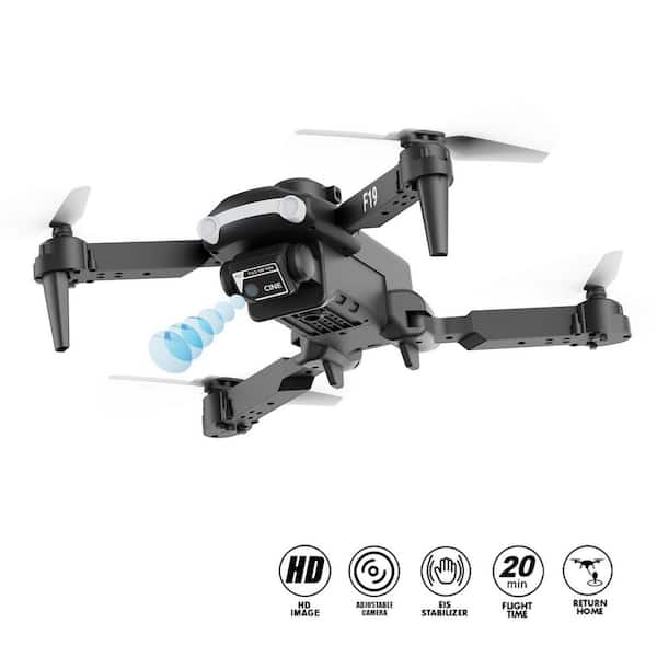 F19 Drone 1080p Camera, RC Quadcopter, 4 Way Obstacle Avoidance and Interactive Features 20-Minutes Flight Time