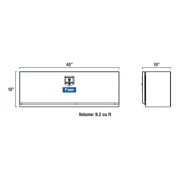 48 in. Silver Aluminum Underbody Truck Tool Box