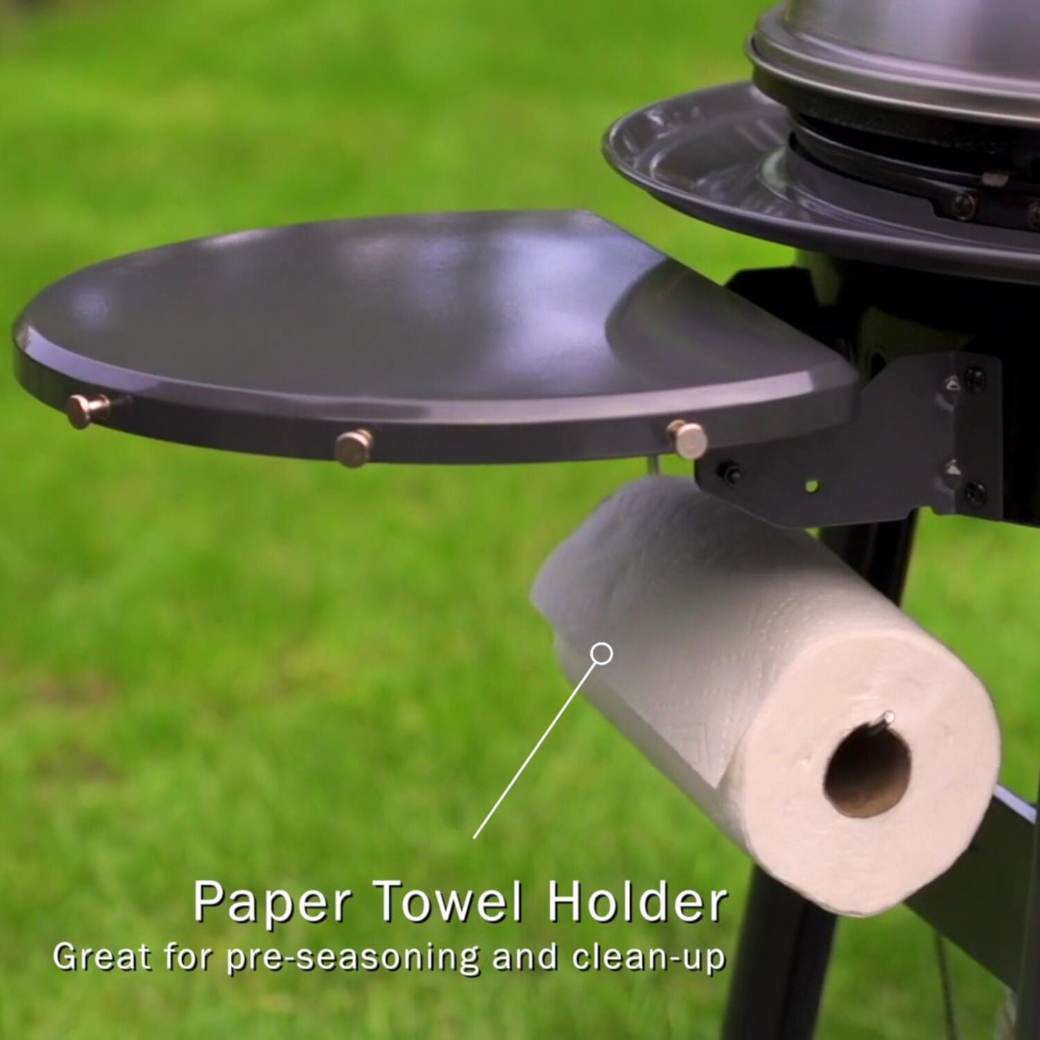 22-In. Diameter Deluxe Outdoor Griddle Cooking Center with 1 Folding Prep Table and Paper Towel Holder