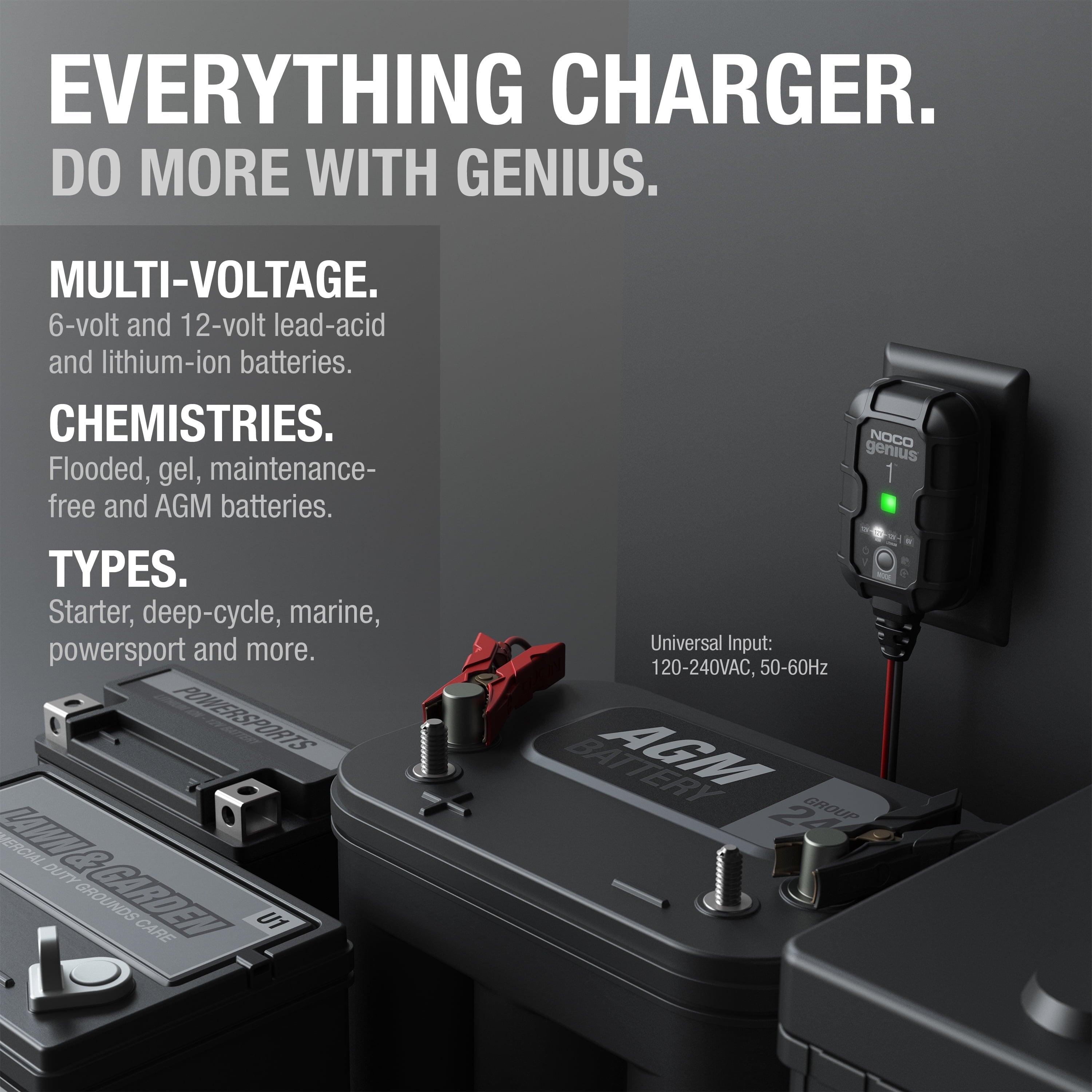NOCO GENIUS1 6V/12V 1A Smart Battery Charger and Maintainer