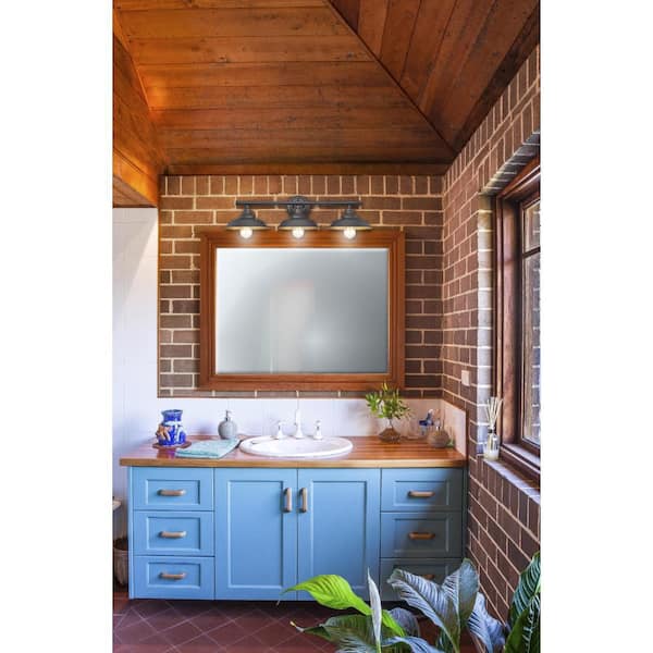 Iron Hill 3-Light Oil Rubbed Bronze Wall Mount Bath Light