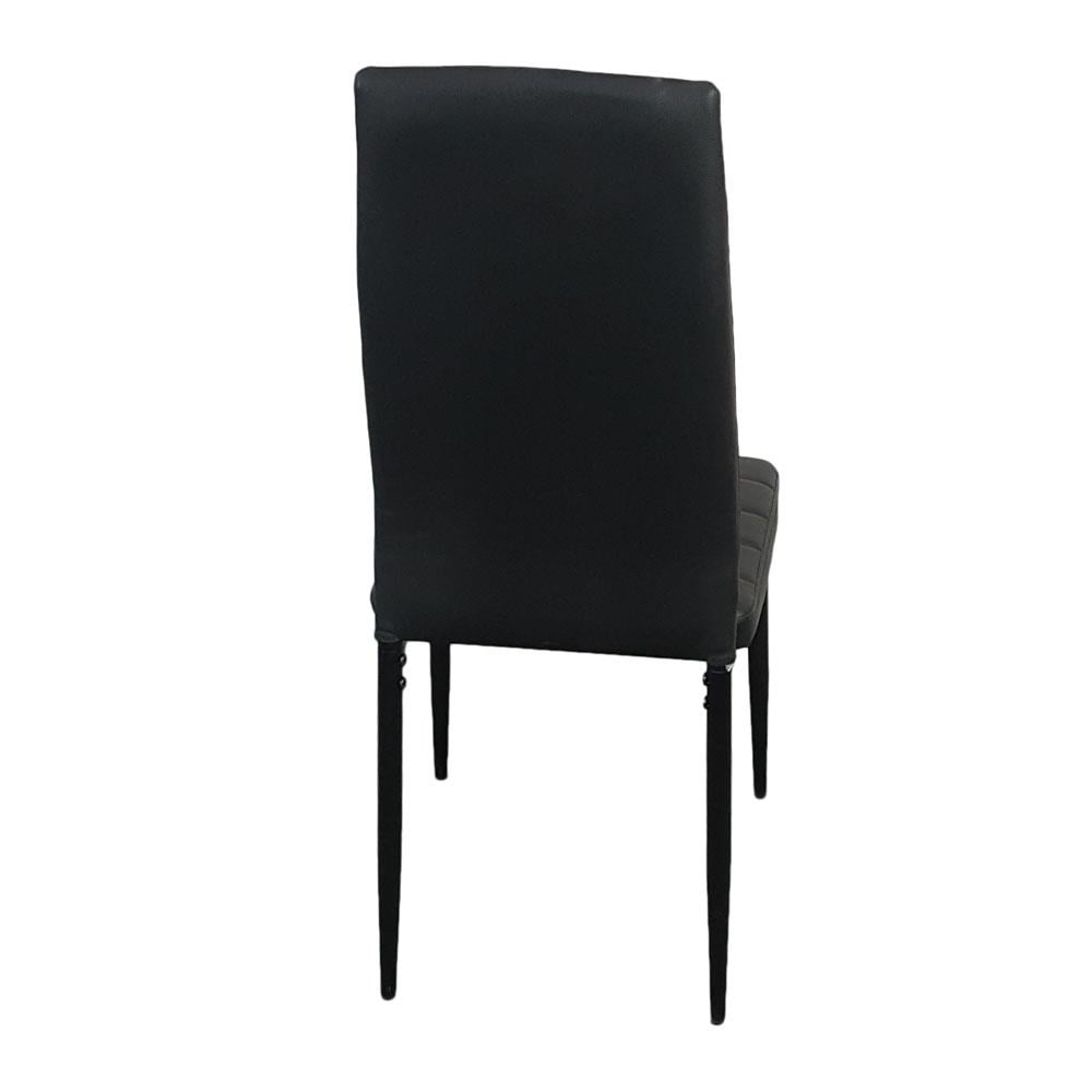 Zimtown Set of 4 Dining Side Chairs PU Leather Elegant Design Home Kitchen Furniture Black