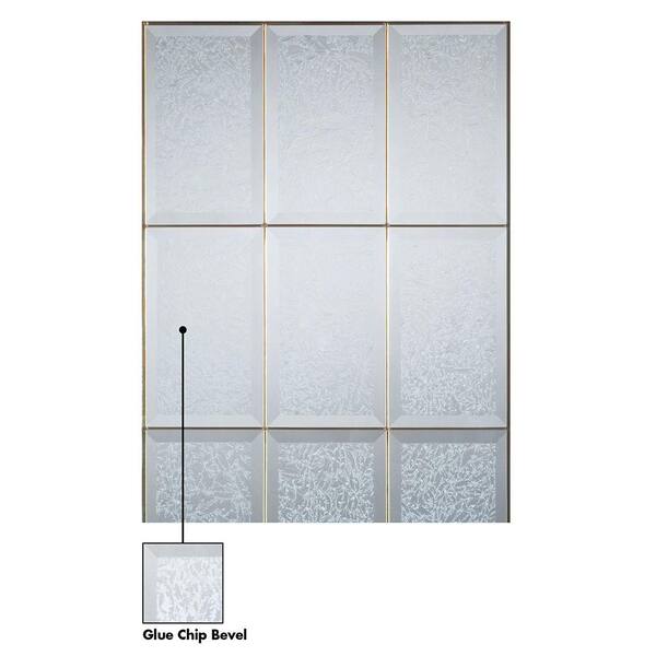 32 in. x 80 in. Geometric Glue Chip and Zinc 1/2 Lite 2-Panel Painted Left-Hand Inswing Steel Prehung Front Door