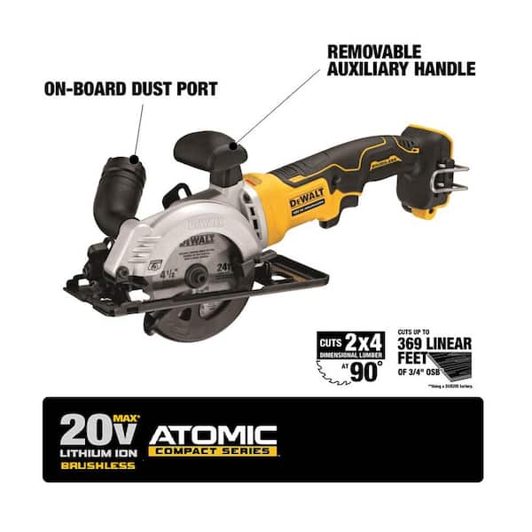 ATOMIC 20V MAX Cordless Brushless 4-1/2 in. Circular Saw (Tool Only)