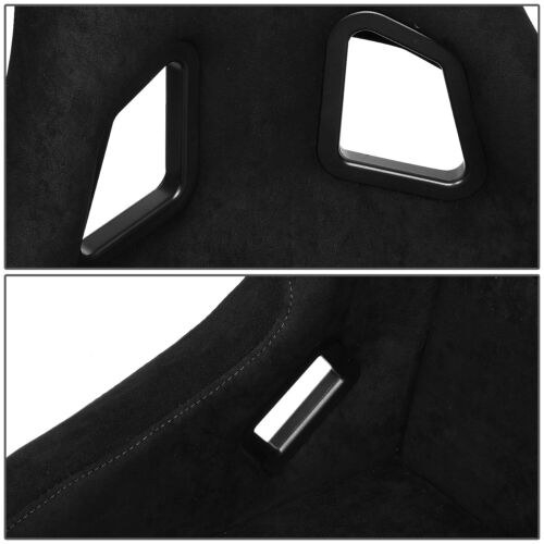 NRG FRP-302BK-ULTR<wbr/>A Prisma Fixed Back Fiberglass Bucket Racing Seat Alcantara