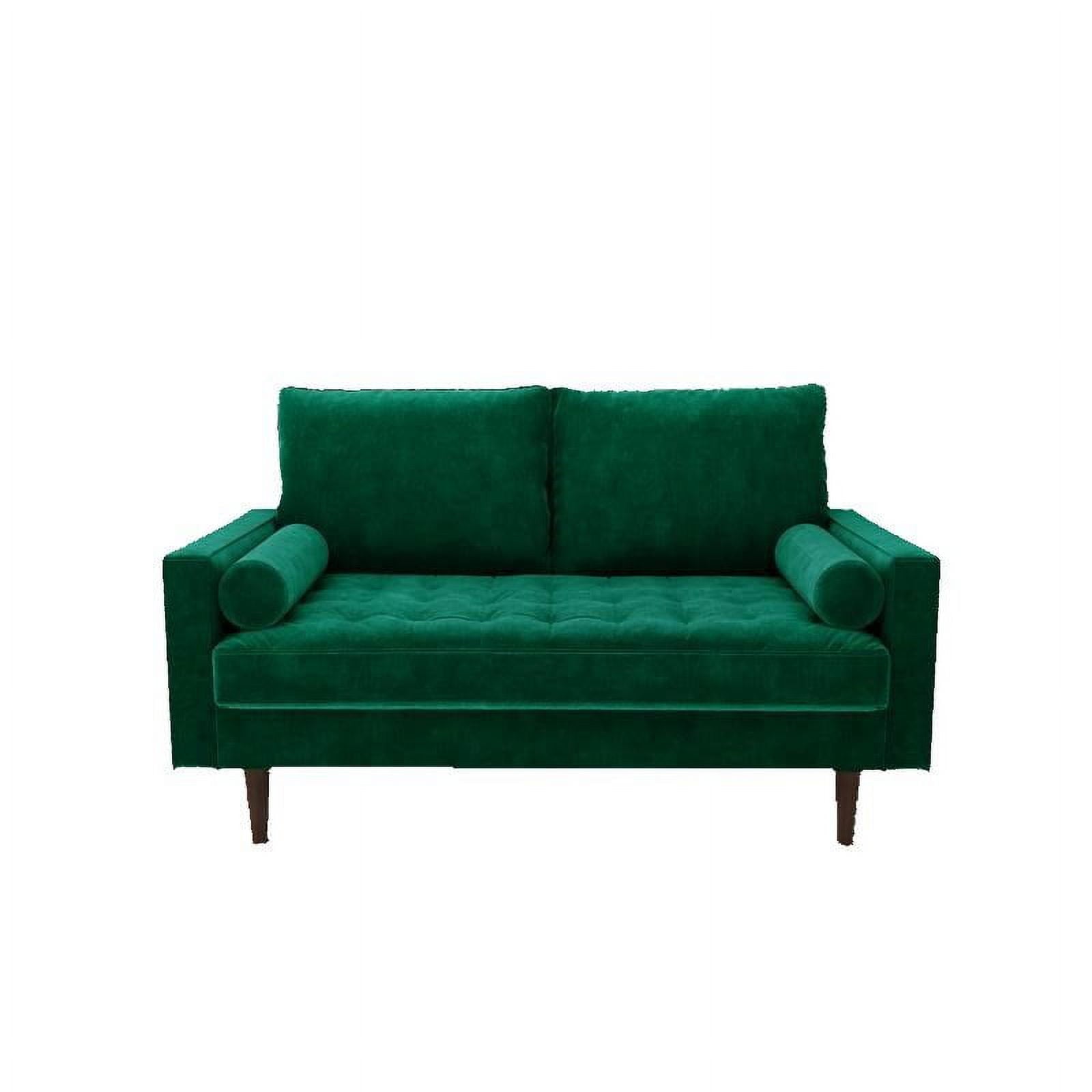 Kingway Furniture Velvet Genoa Living Room Loveseat In Green