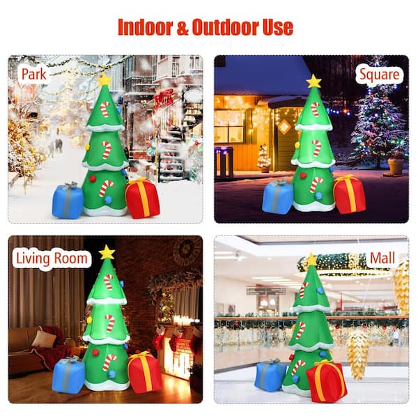 6 ft. H x 4 ft. W x 2.8 ft. D Inflatable Christmas Tree with Gift Boxes Christmas Inflatables