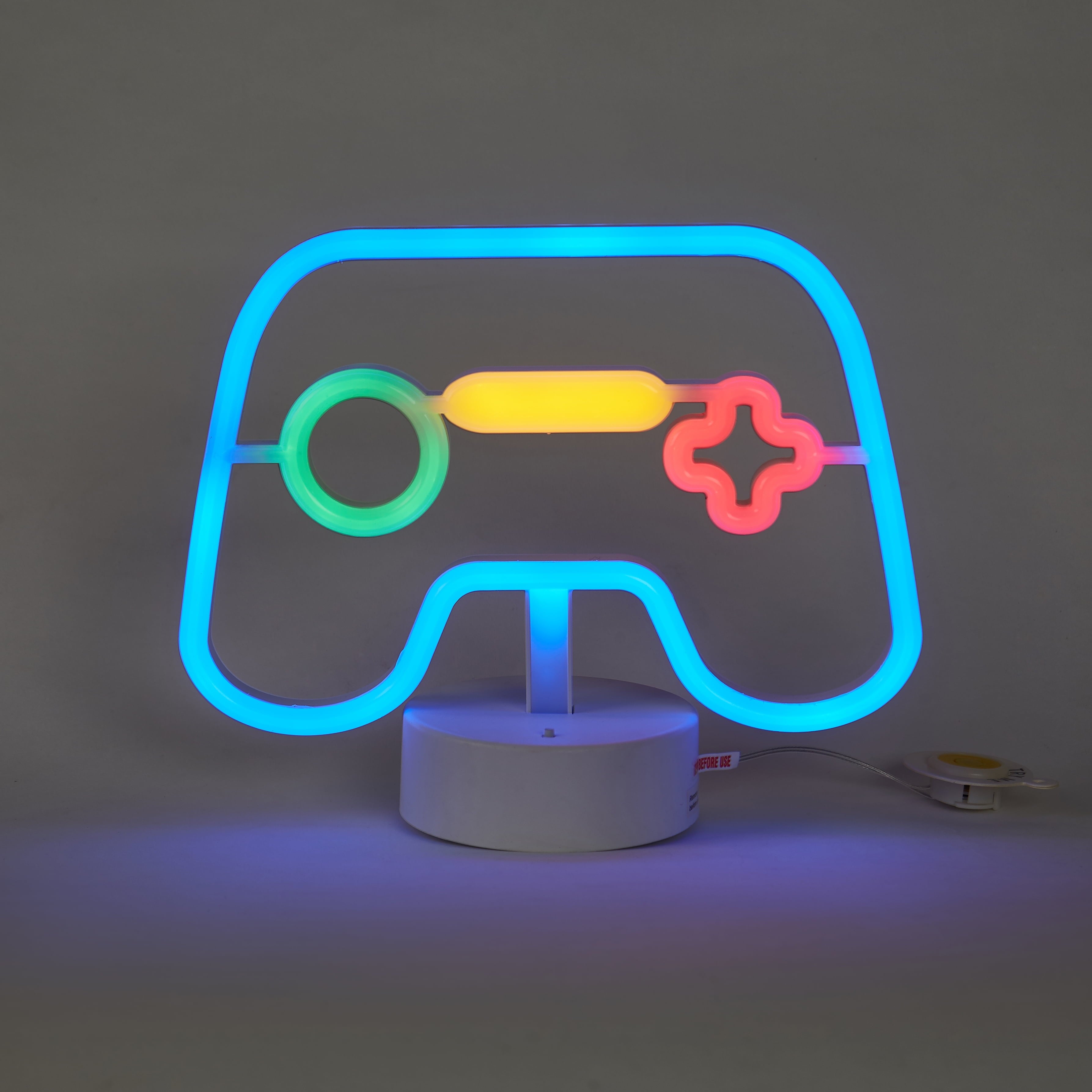 Neon LED Kids Table Lamp, Your Zone, Gaming Controller