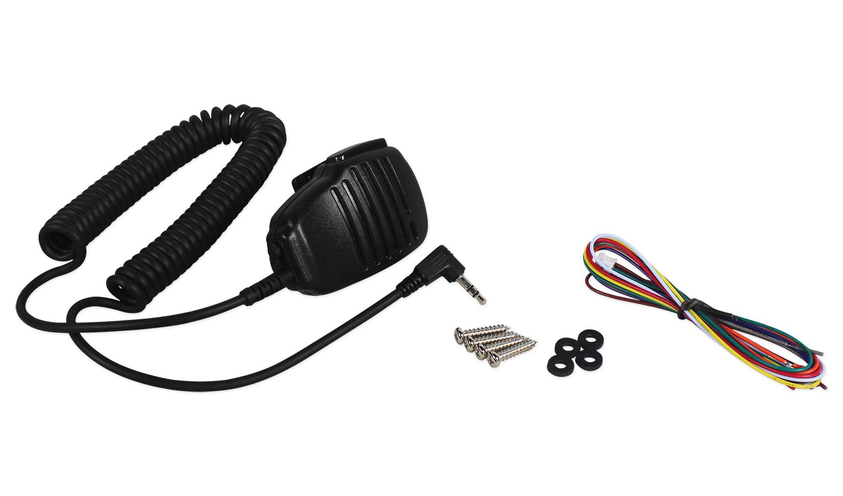 Rockville RXM-F4 Marine 4 Channel Amplifier 2400w Peak/600w RMS+PA Mic+Amp Kit