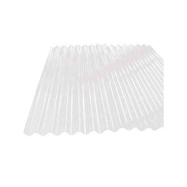 72 in. L x 20 in. W x 2 mm Thickness Corrugated Polycarbonate Plastic Clear Waved Roofing Panel (Set of 10-Piece)