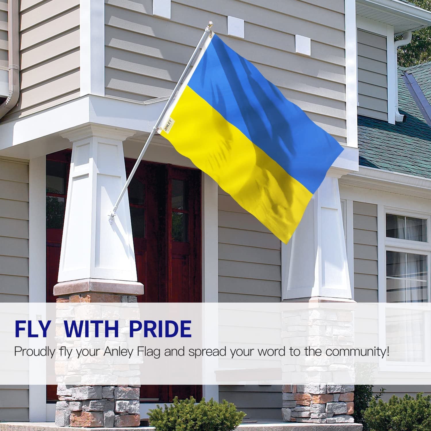 ANLEY 3x5 feet Ukraine Flag - Ukrainian National Flags Polyester