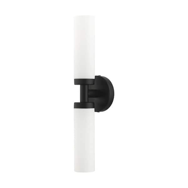 Aspen 2 Light Black ADA Vanity Sconce