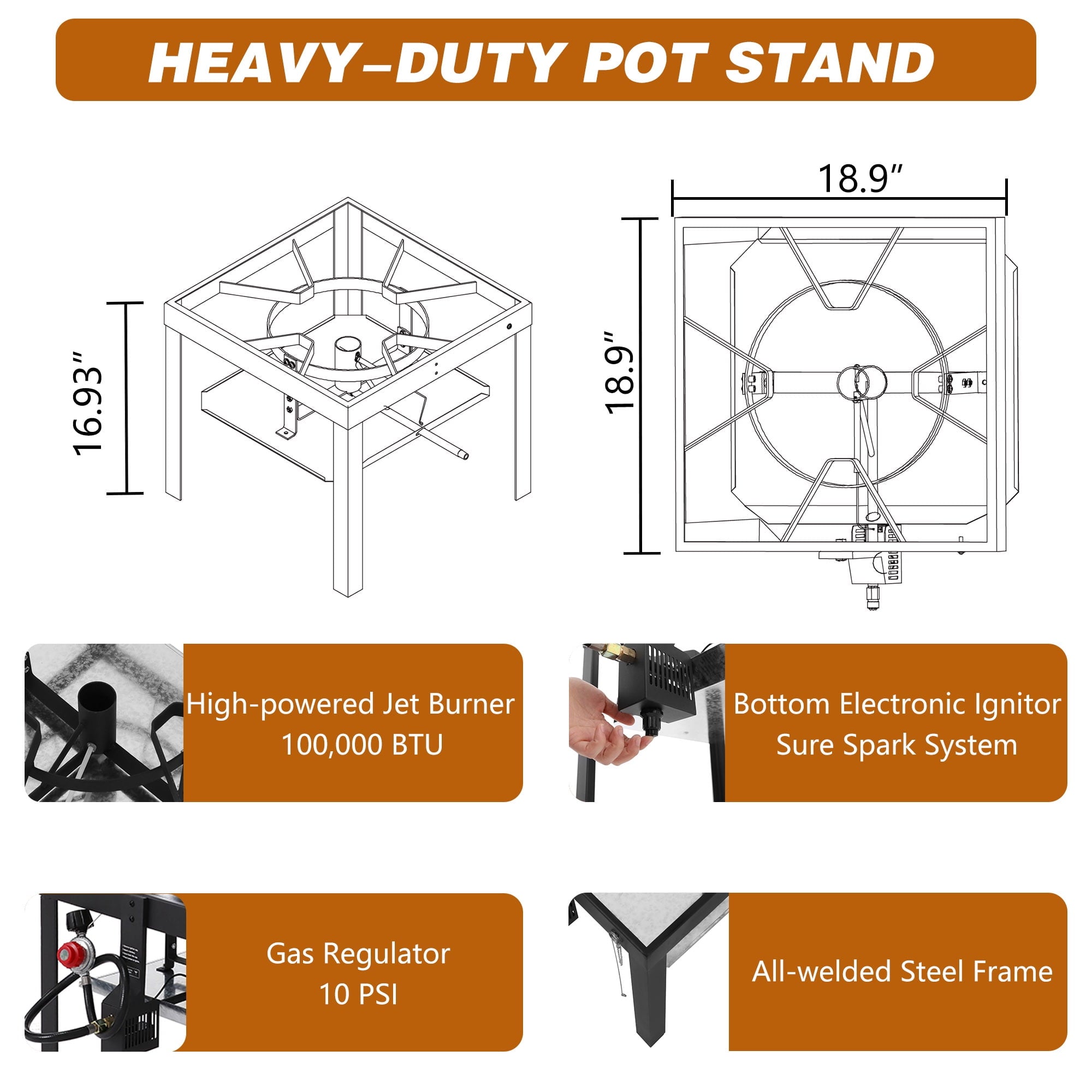 Creole Feast SBK0601, 60QT Seafood Boiling Pot Kit