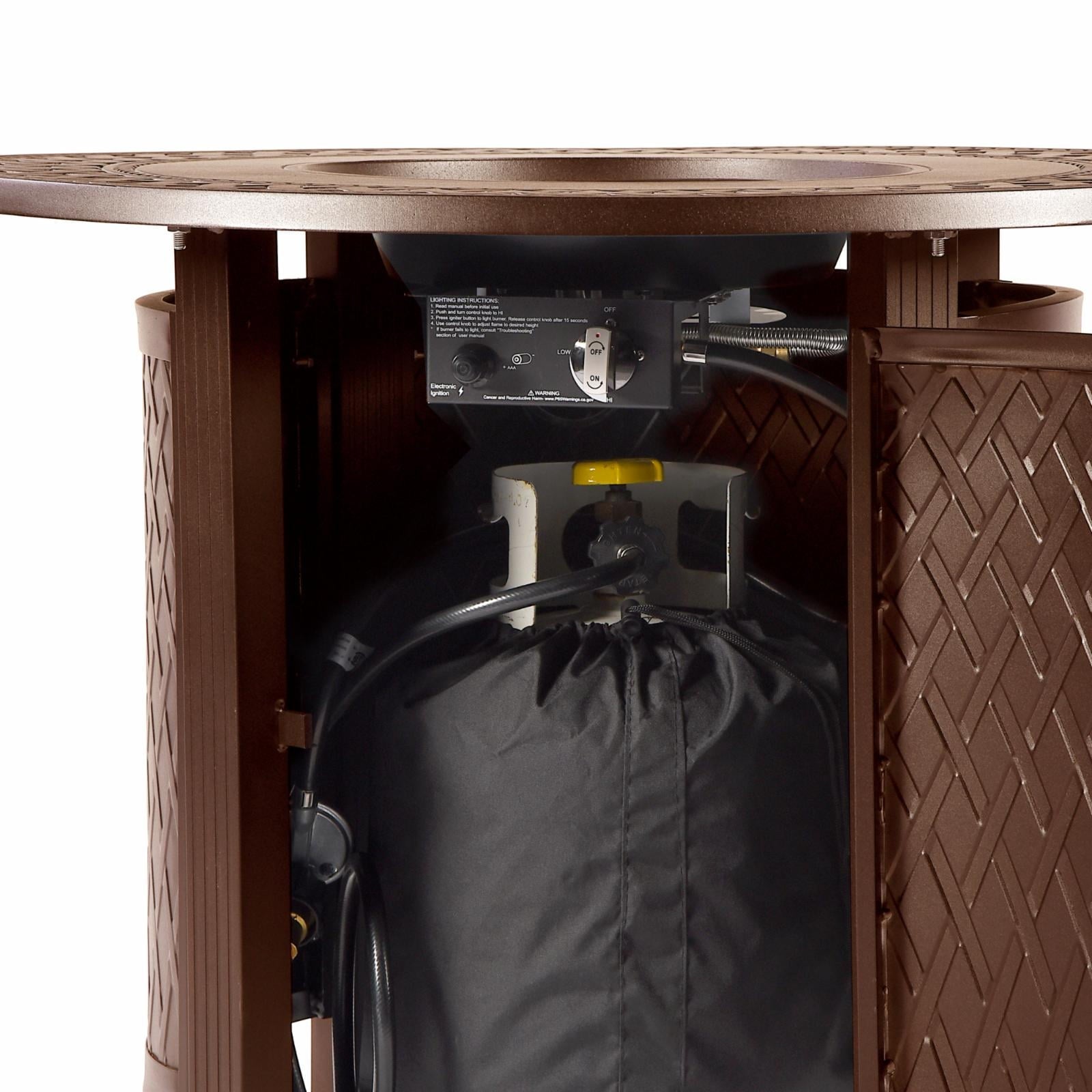 Oakland Living Ritz 34 in. Round Propane Fire Pit Table - Copper