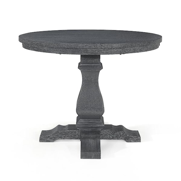 Kalstrom 57.72 in. Gray Expandable Oval Dining Table