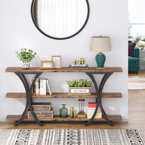 Tribesigns 70.8 Inch Narrow Console Table, Long Sofa Table Entry Table With 3