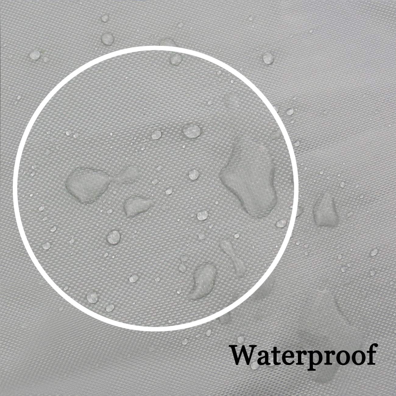 Bibana Heavy Duty Trailerable Waterproof Boat Cover with 2 Air Vent Marine Grade Polyester Boat Cover Fits V-Hull,Fishing Boat,Tri-Hull, Bass Boats,Pro-Style Cover (17-19ft, Grey)