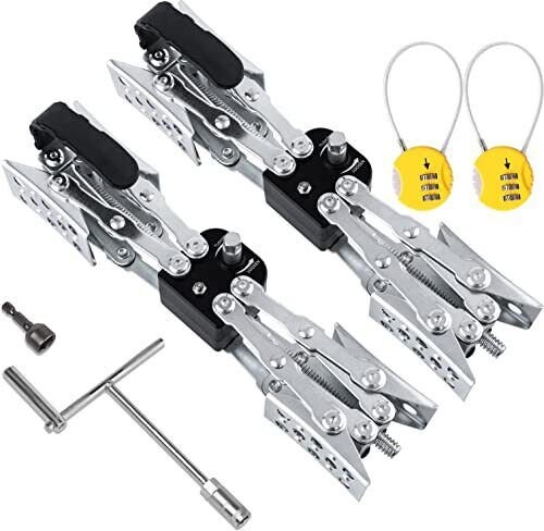 Xshaped Rv Stabilizer Wheel Chock allow Drill Adjust Dual Axel Rv Travel Trail