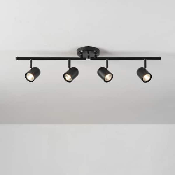 Roland 2.67 ft. 4-Light Matte Black Flexible Track Lighting Kit