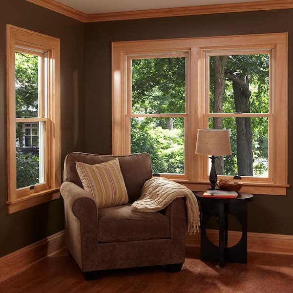 Installed Wood Double Hung Windows