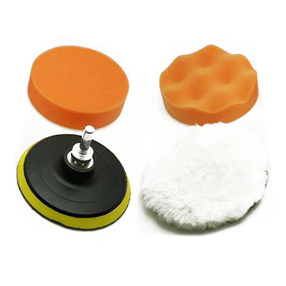 4'' Gross Polish Polishing Buffer Pad Sponge Kit Set Drill Adapter Car Polisher