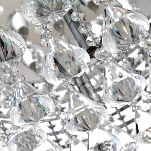 Jackson 4-Light 15 in. Chrome Flush Mount With Crystal