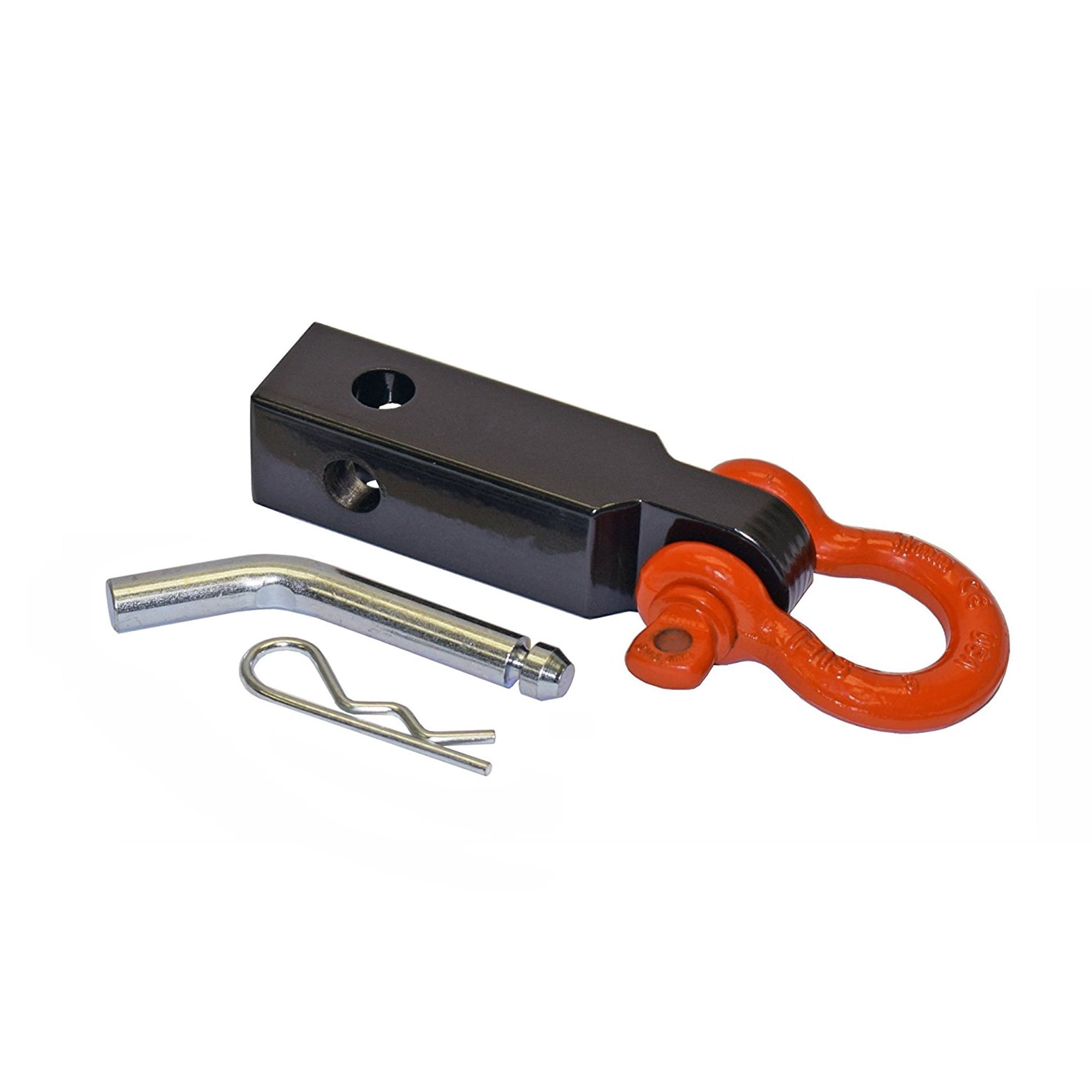 Rigid Hitch (TSM-125-D) Tow Strap Shackle Mount for 1-1/4 Inch Receivers - Made In U.S.A.
