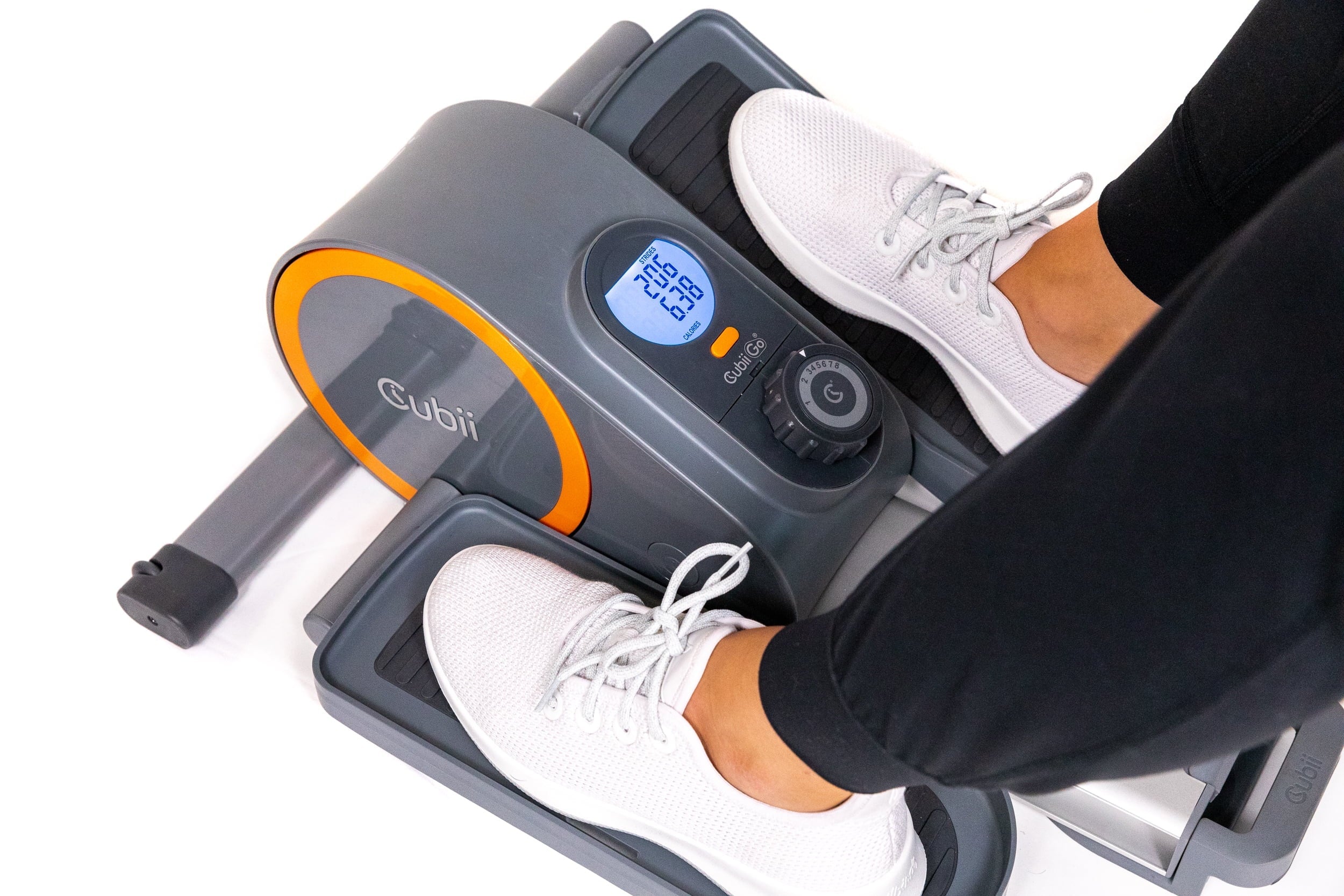 Cubii Go, Seated Elliptical Trainer with Wheels and Handle, 8 Adjustable Magnetic Resistance Levels